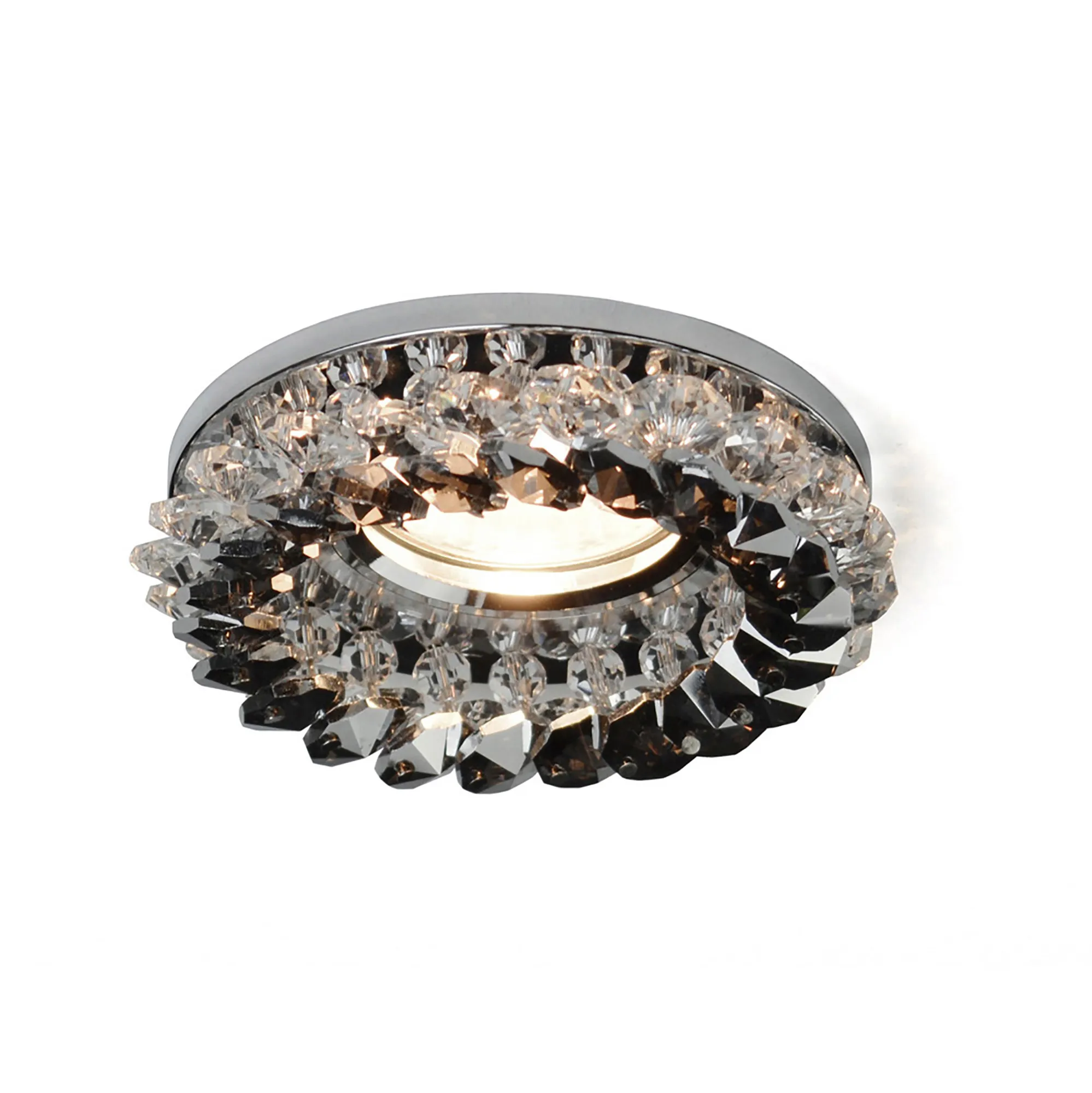 Crystal Cluster Downlight Round Rim Only Smoked IL30805SM  Diyas Crystal Downlights Smoked